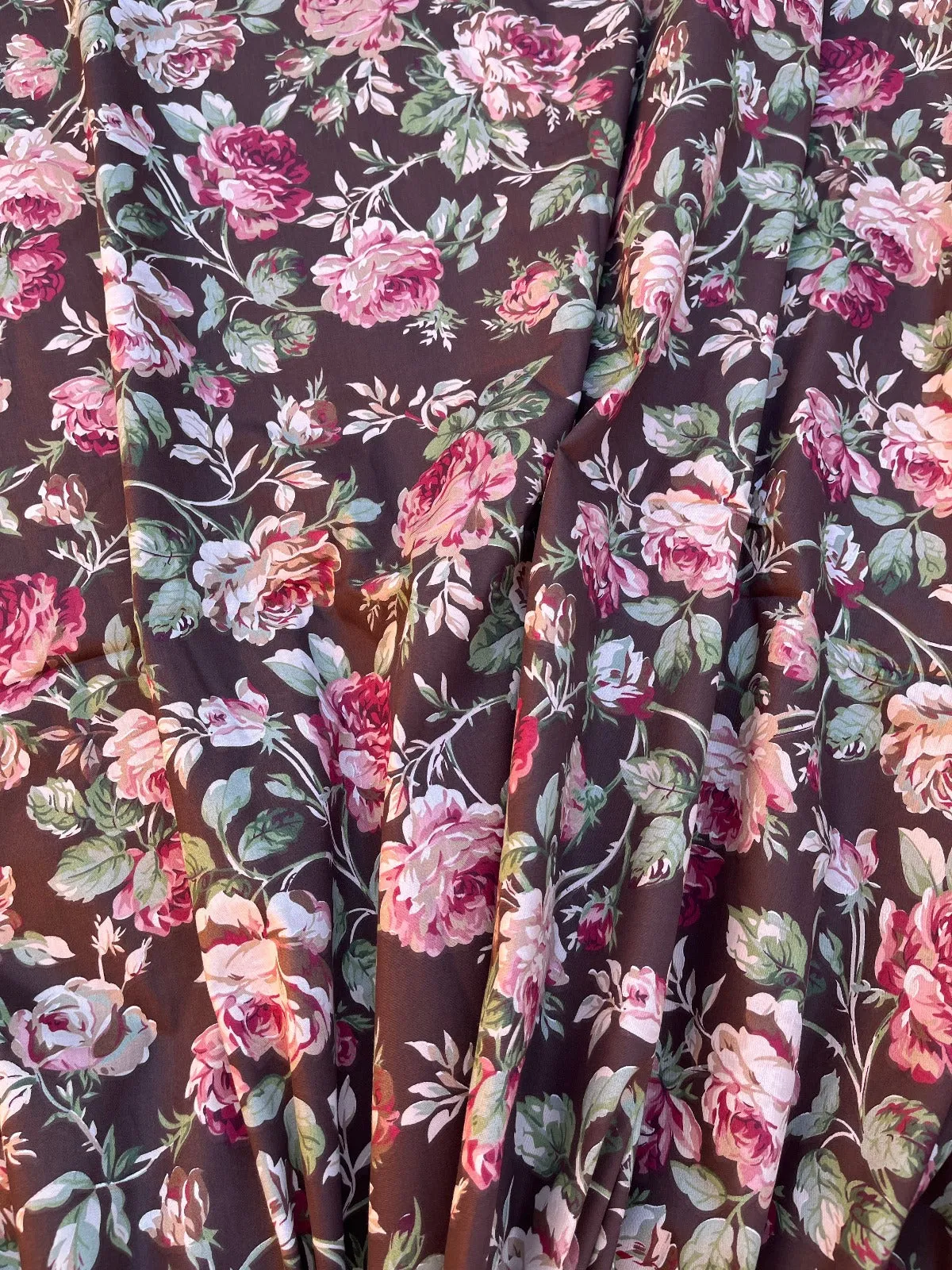 Shabby Chic Vintage Roses Pattern Cotton