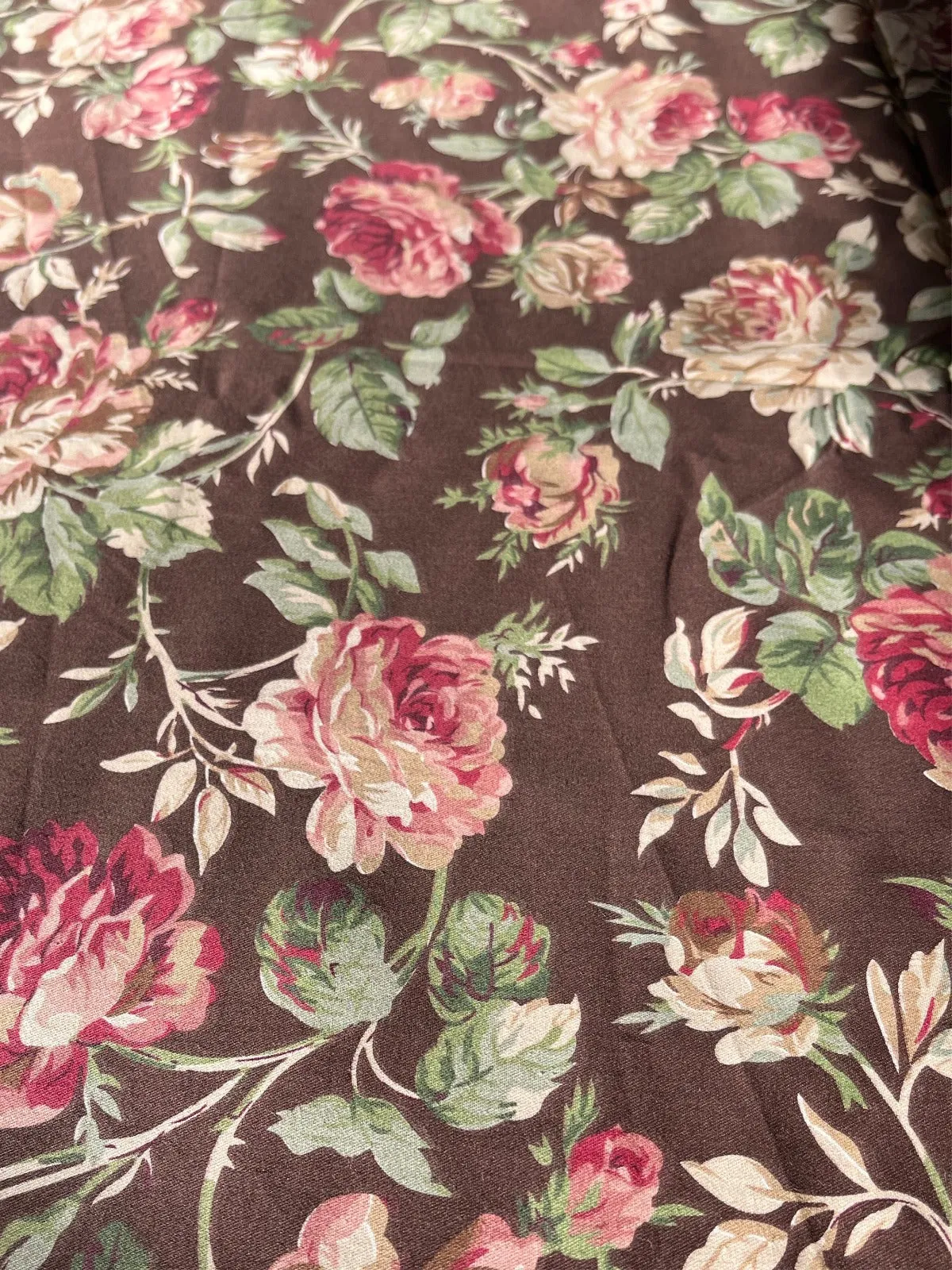Shabby Chic Vintage Roses Pattern Cotton