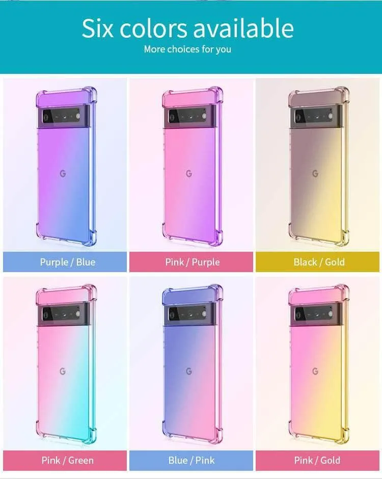 Shockproof Air-Bag Gradient Silicone Pixel 8 Case