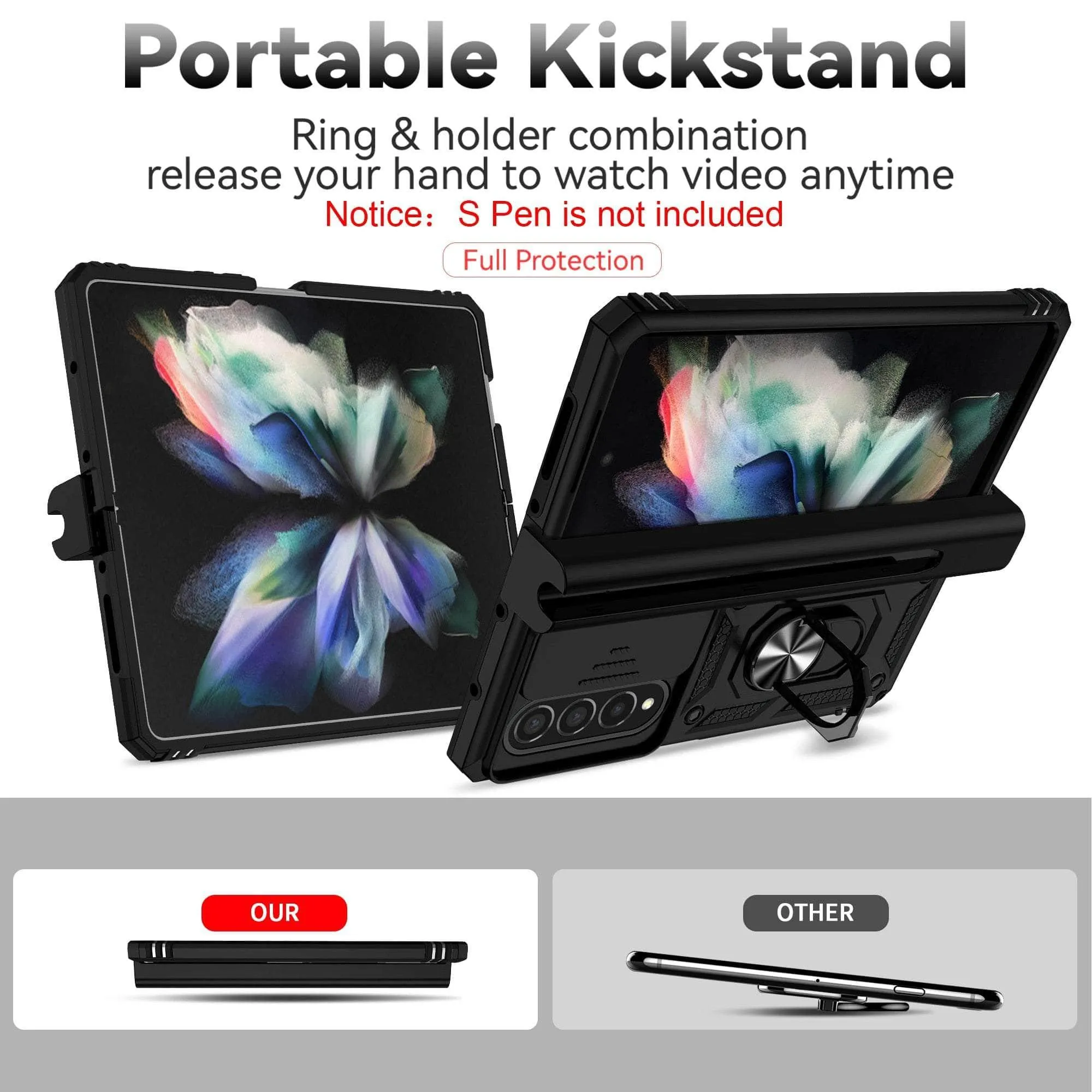 Shockproof Armor Galaxy Z Fold 5 Magnetic Case