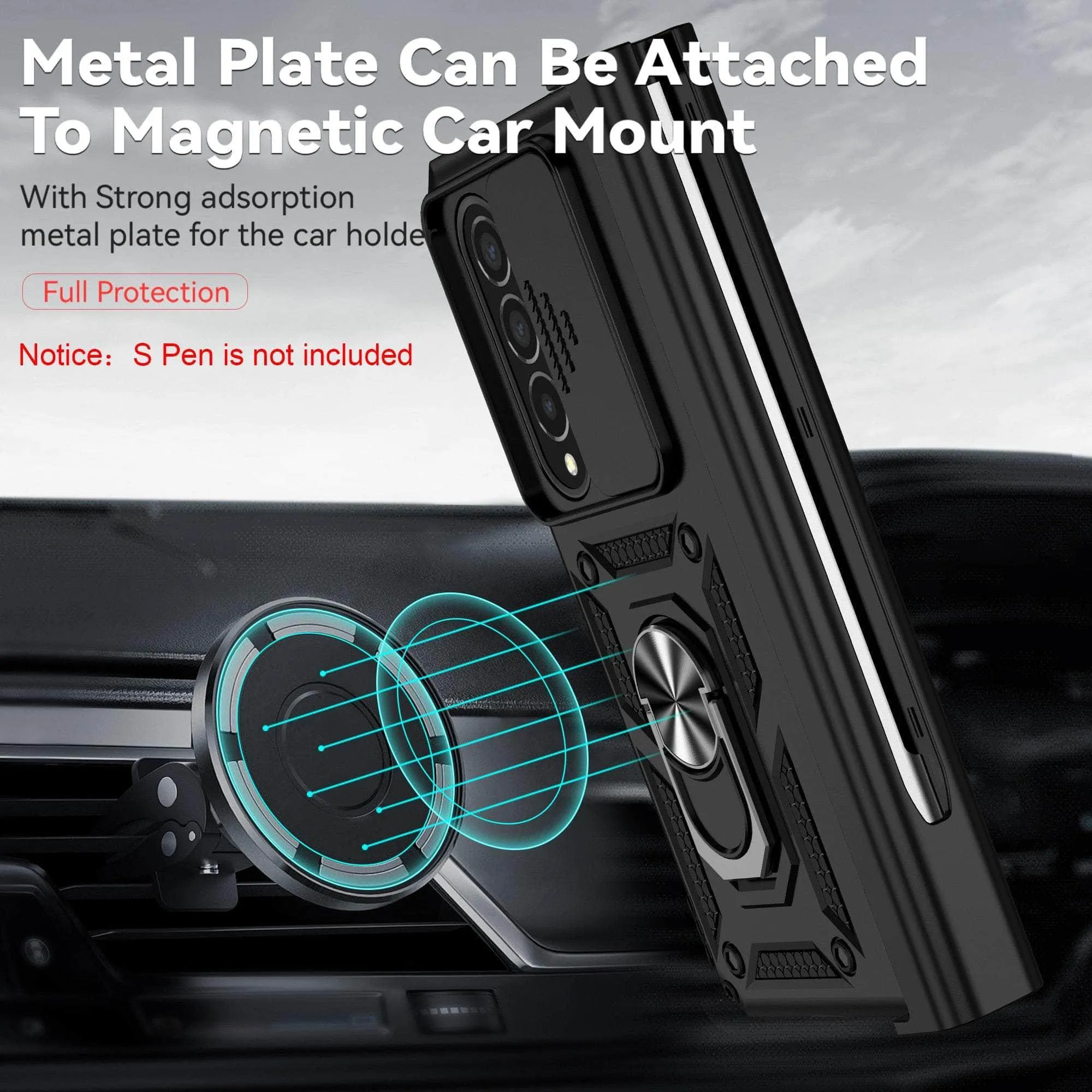 Shockproof Armor Galaxy Z Fold 5 Magnetic Case