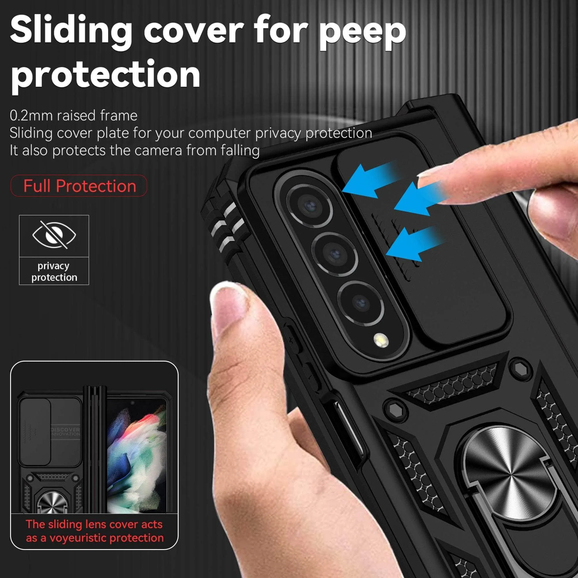 Shockproof Armor Galaxy Z Fold 5 Magnetic Case