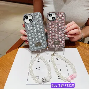 Shockproof Bling Pearl PC (Hard) Case With Pearl Bracelet - OnePlus 11R