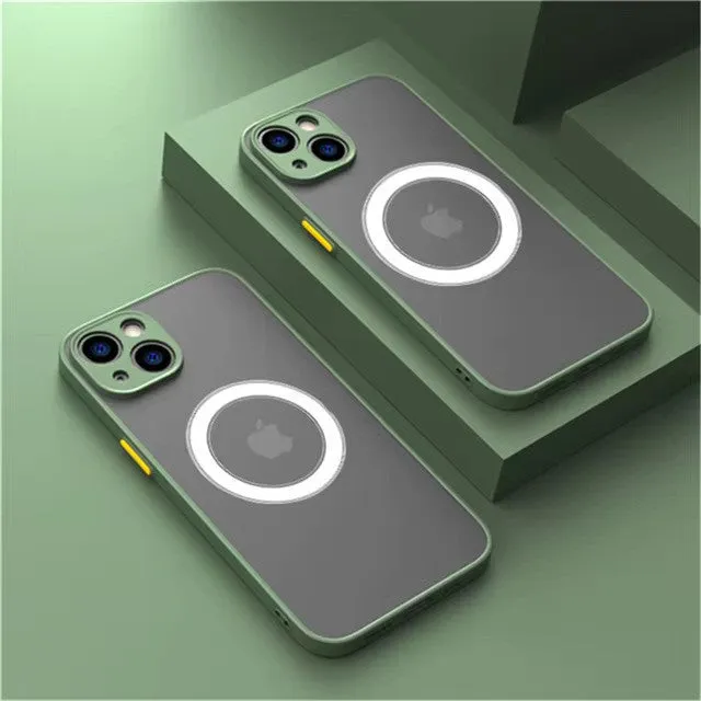 Shockproof Matte Magsafe Apple iPhone Case
