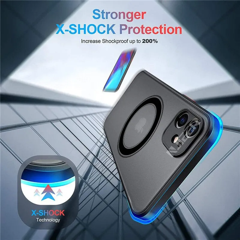 Shockproof Matte Magsafe Apple iPhone Case