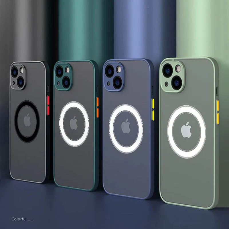Shockproof Matte Magsafe Apple iPhone Case