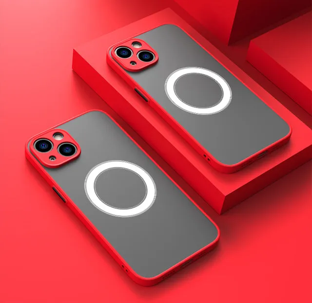 Shockproof Matte Magsafe Apple iPhone Case