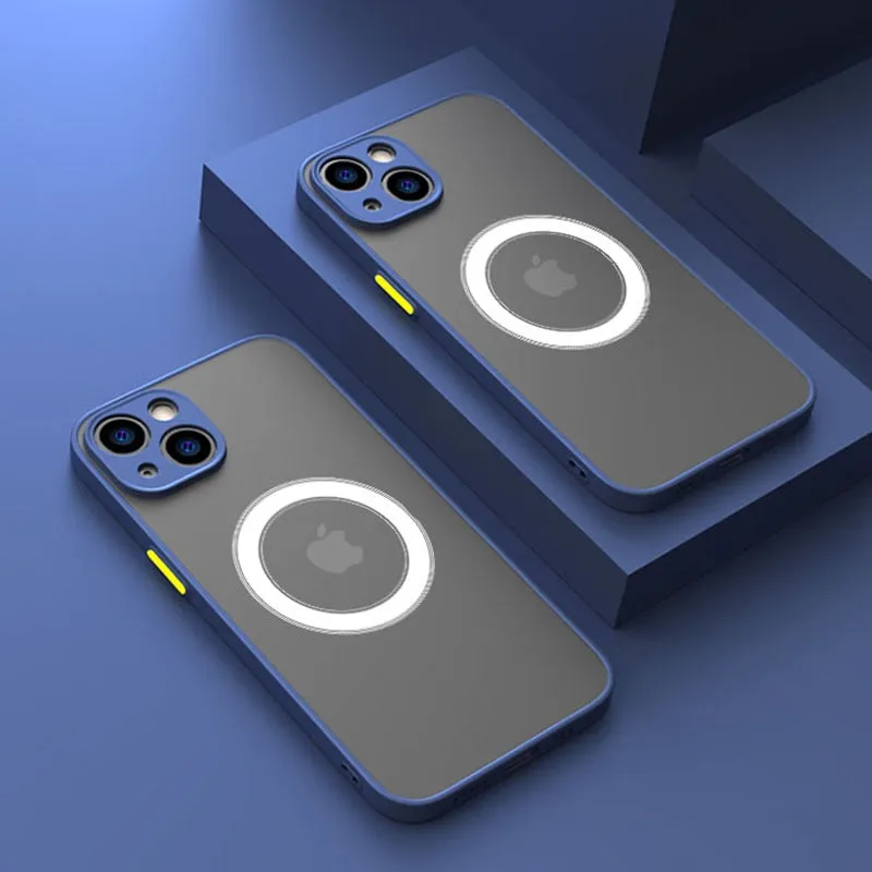 Shockproof Matte Magsafe Apple iPhone Case