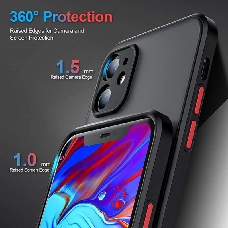 Shockproof Matte Magsafe Apple iPhone Case