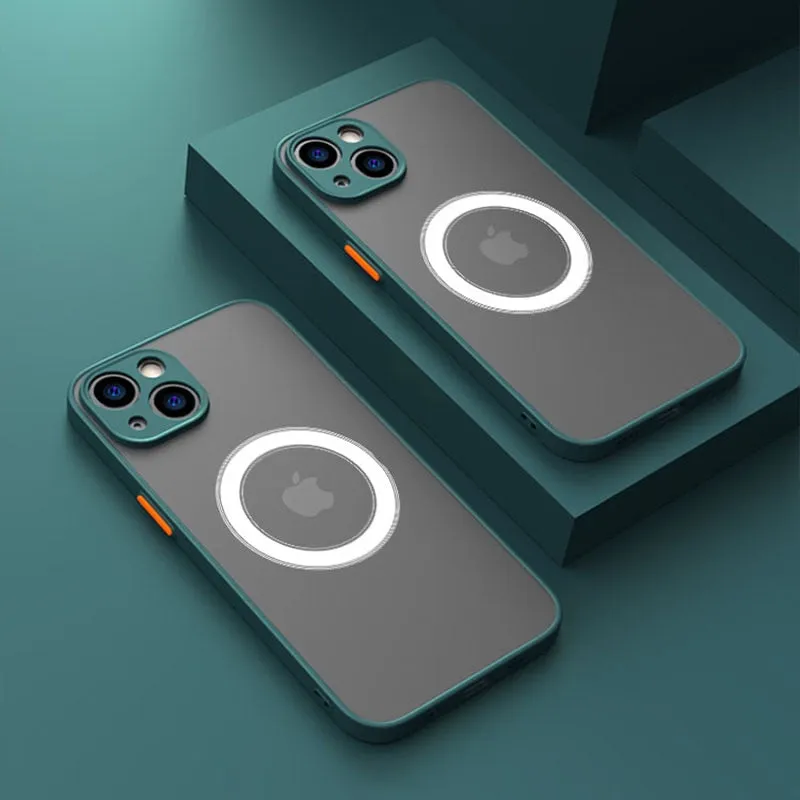 Shockproof Matte Magsafe Apple iPhone Case