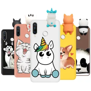 Silicone Cover For Huawei P40 P30 P20 Lite Pro Y9 Y7 Y6 P Smart 2019 Z Plus Cartoon Doll Soft Case Fundas For Huawei Honor 8X 9X