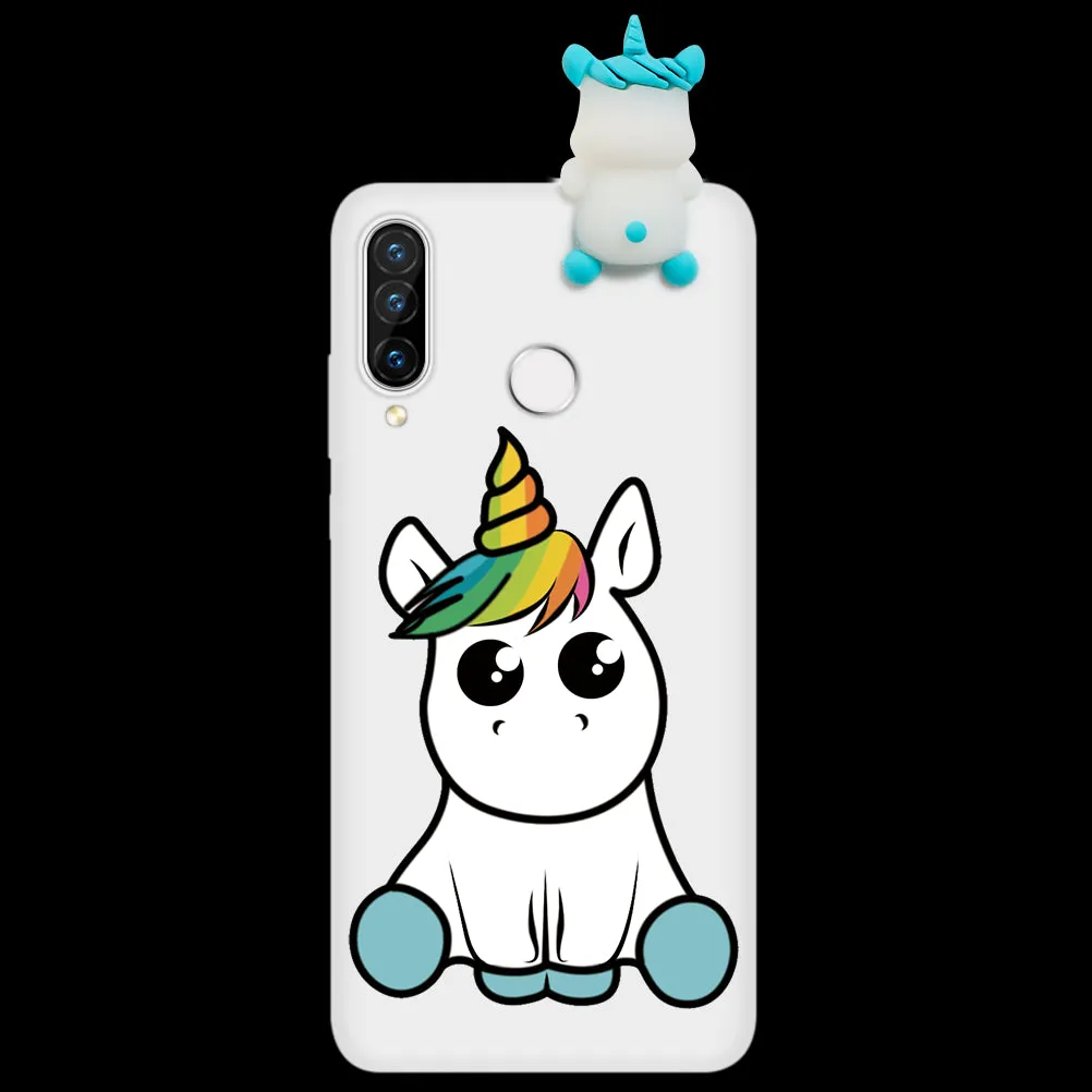 Silicone Cover For Huawei P40 P30 P20 Lite Pro Y9 Y7 Y6 P Smart 2019 Z Plus Cartoon Doll Soft Case Fundas For Huawei Honor 8X 9X