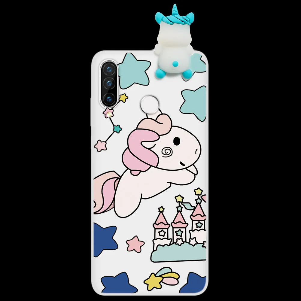 Silicone Cover For Huawei P40 P30 P20 Lite Pro Y9 Y7 Y6 P Smart 2019 Z Plus Cartoon Doll Soft Case Fundas For Huawei Honor 8X 9X
