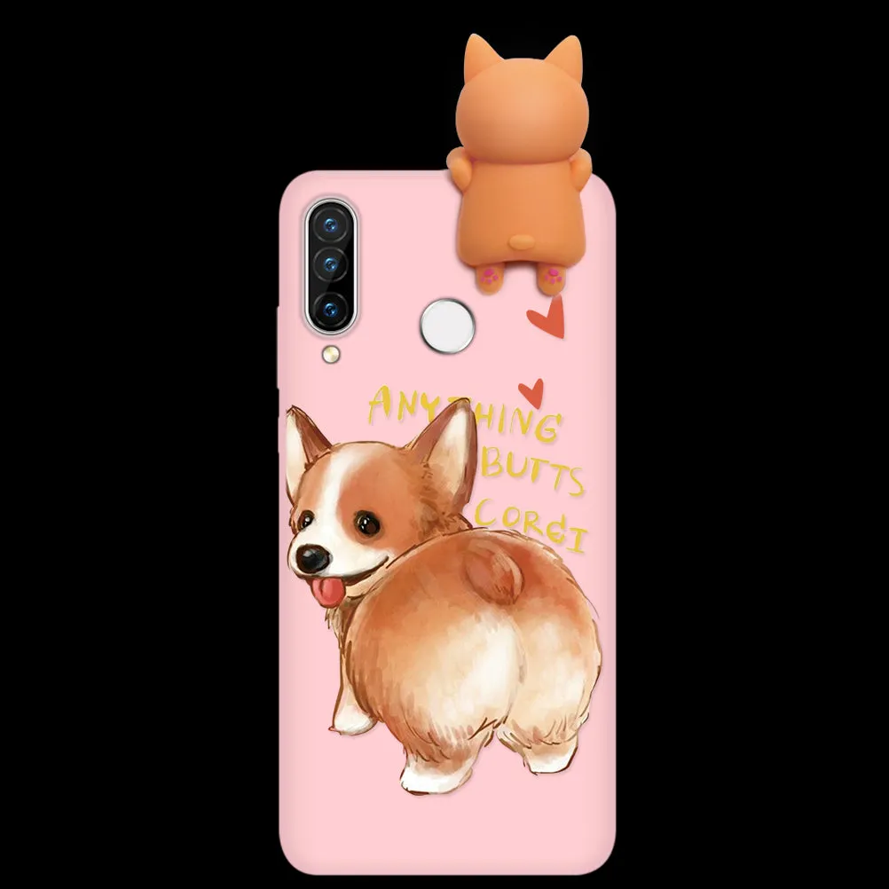 Silicone Cover For Huawei P40 P30 P20 Lite Pro Y9 Y7 Y6 P Smart 2019 Z Plus Cartoon Doll Soft Case Fundas For Huawei Honor 8X 9X