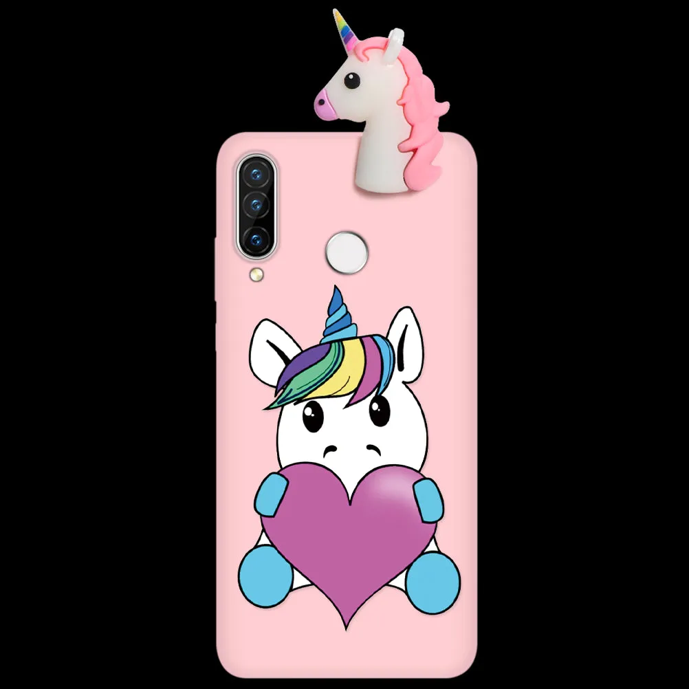 Silicone Cover For Huawei P40 P30 P20 Lite Pro Y9 Y7 Y6 P Smart 2019 Z Plus Cartoon Doll Soft Case Fundas For Huawei Honor 8X 9X