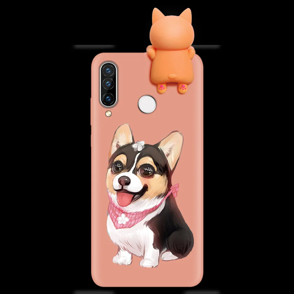 Silicone Cover For Huawei P40 P30 P20 Lite Pro Y9 Y7 Y6 P Smart 2019 Z Plus Cartoon Doll Soft Case Fundas For Huawei Honor 8X 9X