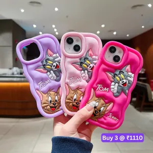 Silicone Soft 3D Cartoon Wavy Edge Phone Case - iPhone X