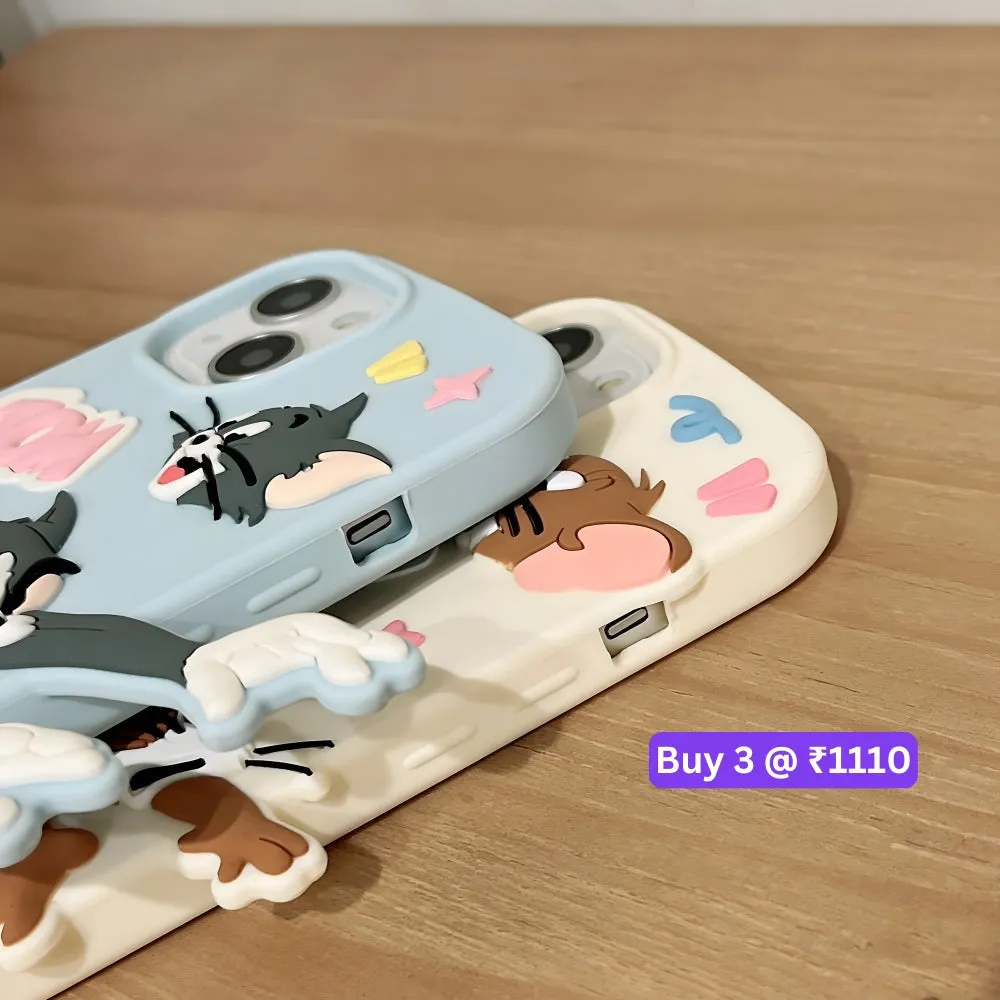 Silicone Soft 3D Running Cartoon Phone Case - iPhone 11
