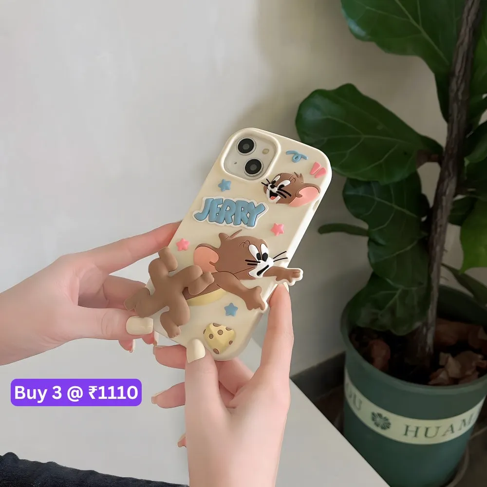 Silicone Soft 3D Running Cartoon Phone Case - iPhone 14 Pro Max