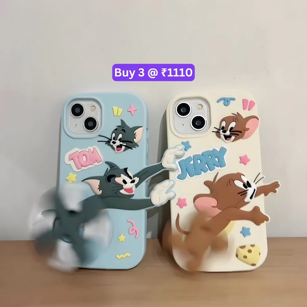 Silicone Soft 3D Running Cartoon Phone Case - iPhone 14 Pro Max