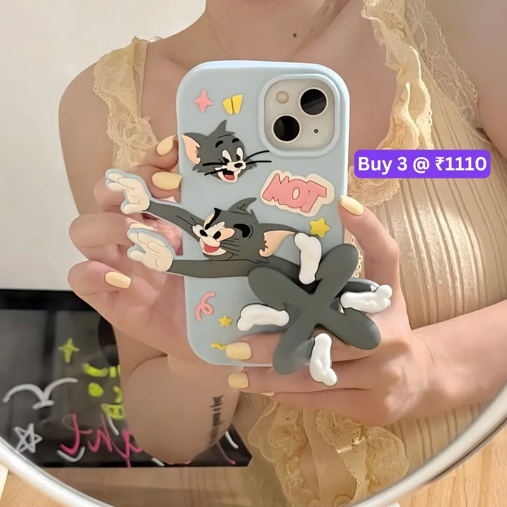 Silicone Soft 3D Running Cartoon Phone Case - iPhone 14