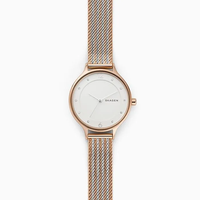 Skagen Anita Quartz Crystal White Dial Ladies Watch SKW2749