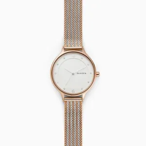 Skagen Anita Quartz Crystal White Dial Ladies Watch SKW2749