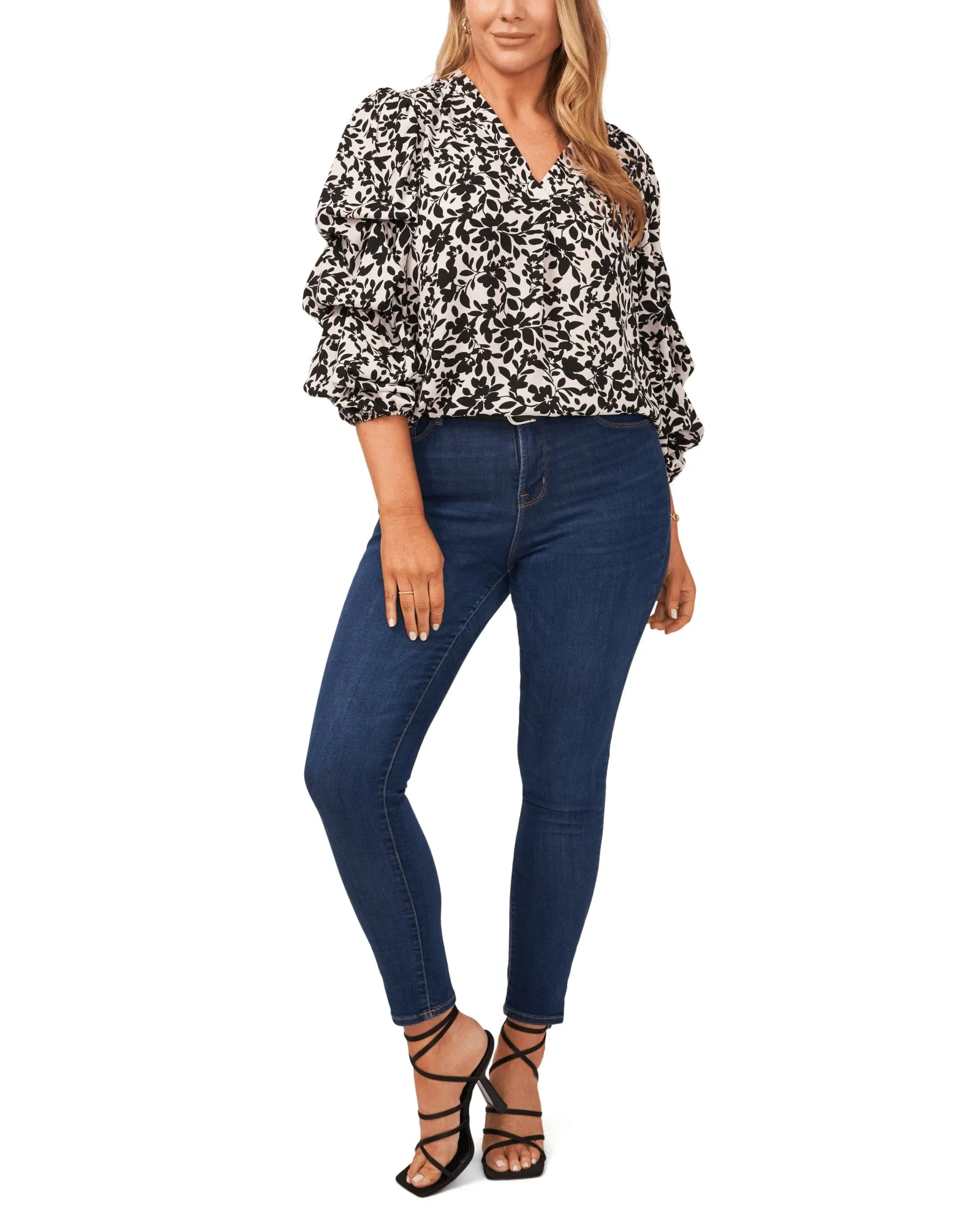 Skylar Flutter Sleeve Tunic | 103-NEW IVORY