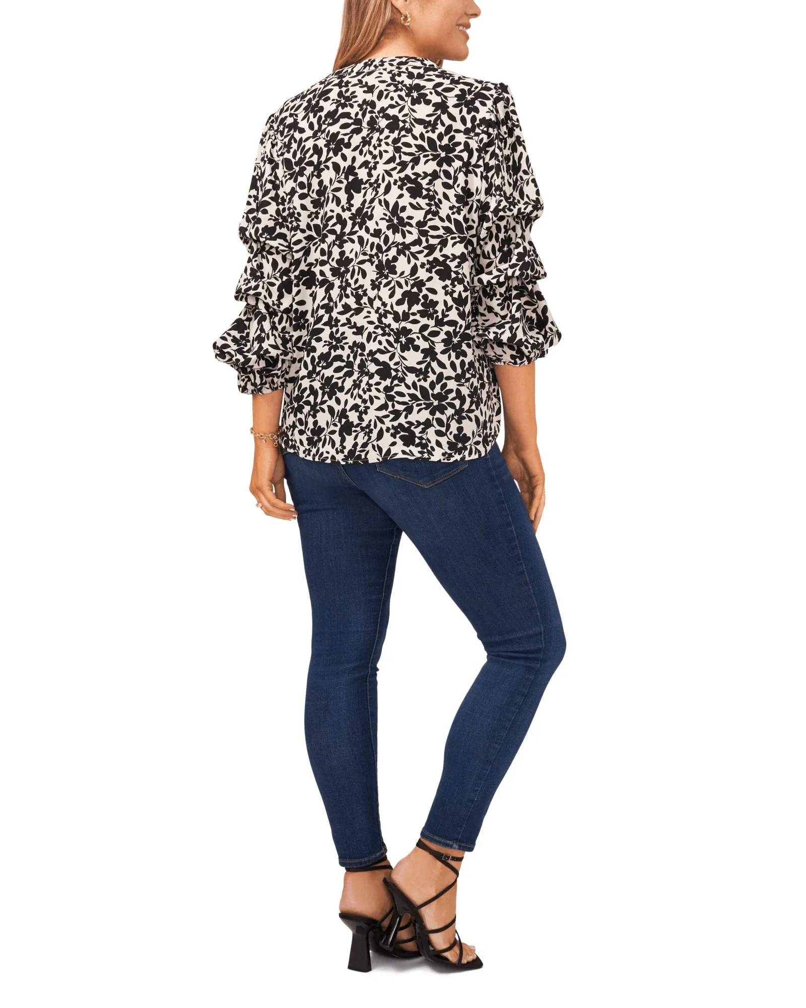 Skylar Flutter Sleeve Tunic | 103-NEW IVORY