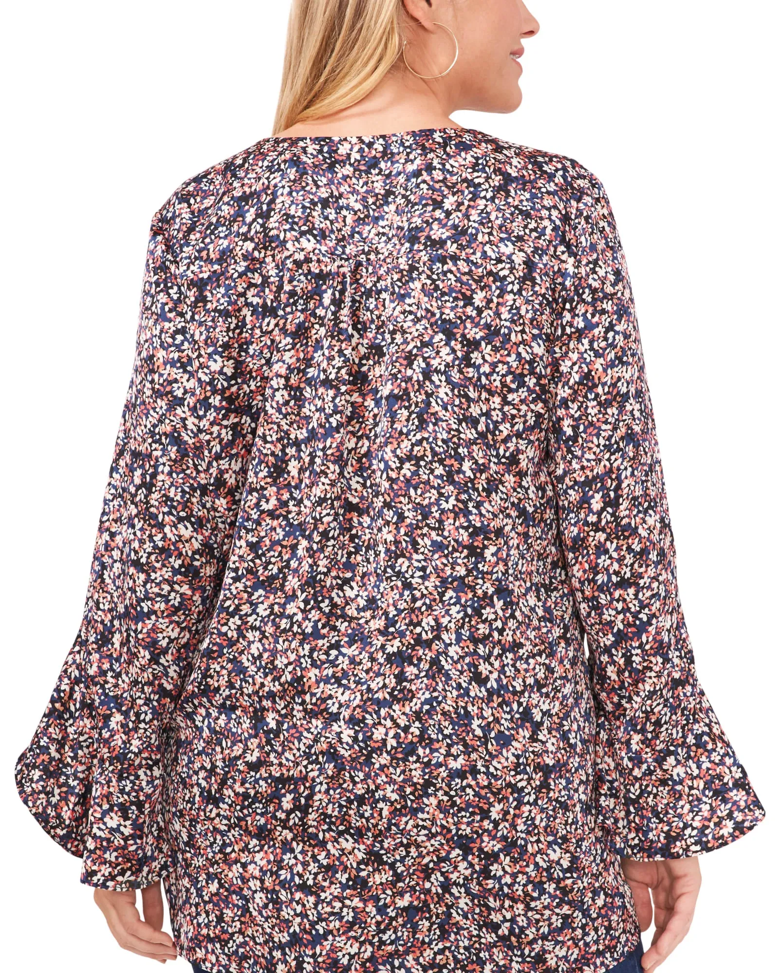 Skylar Flutter Sleeve Tunic | CARMINE PINK