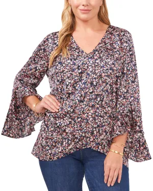 Skylar Flutter Sleeve Tunic | CARMINE PINK