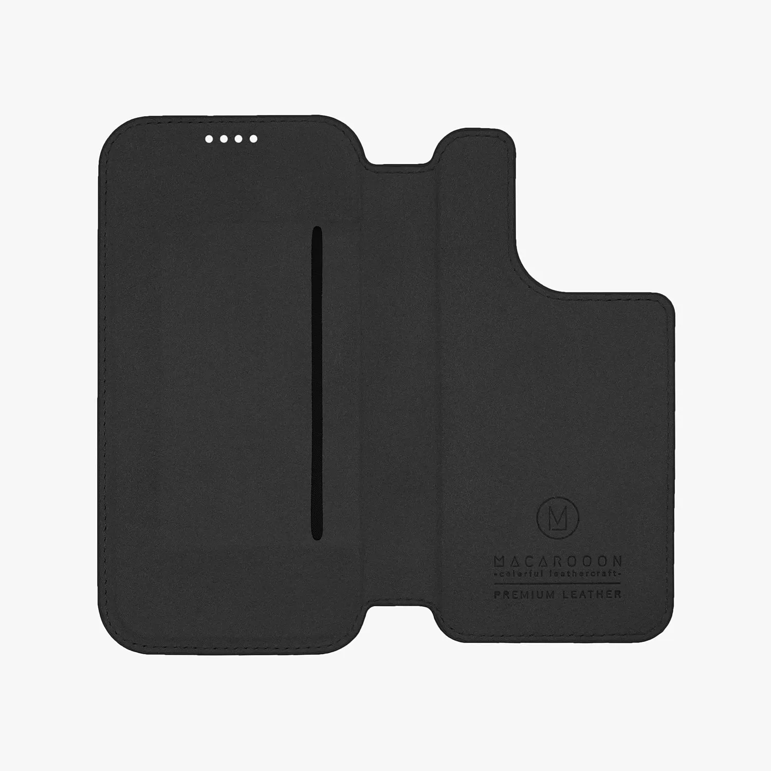 Sleek iPhone 16 MagSafe Leather Flip Cover with Clear Case