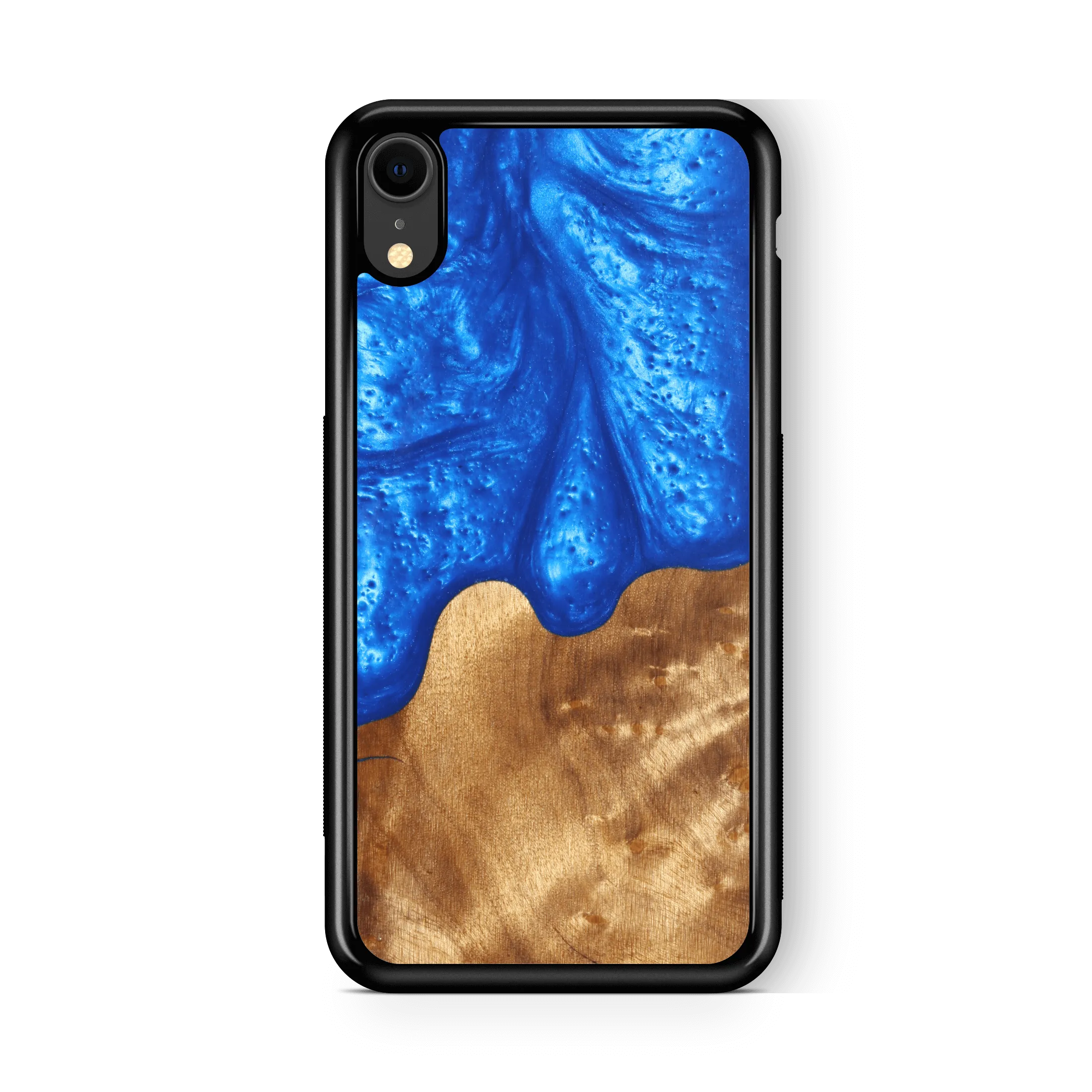 Slim Resin & Wood iPhone Case (Coastline Collection - Diver's Blue)