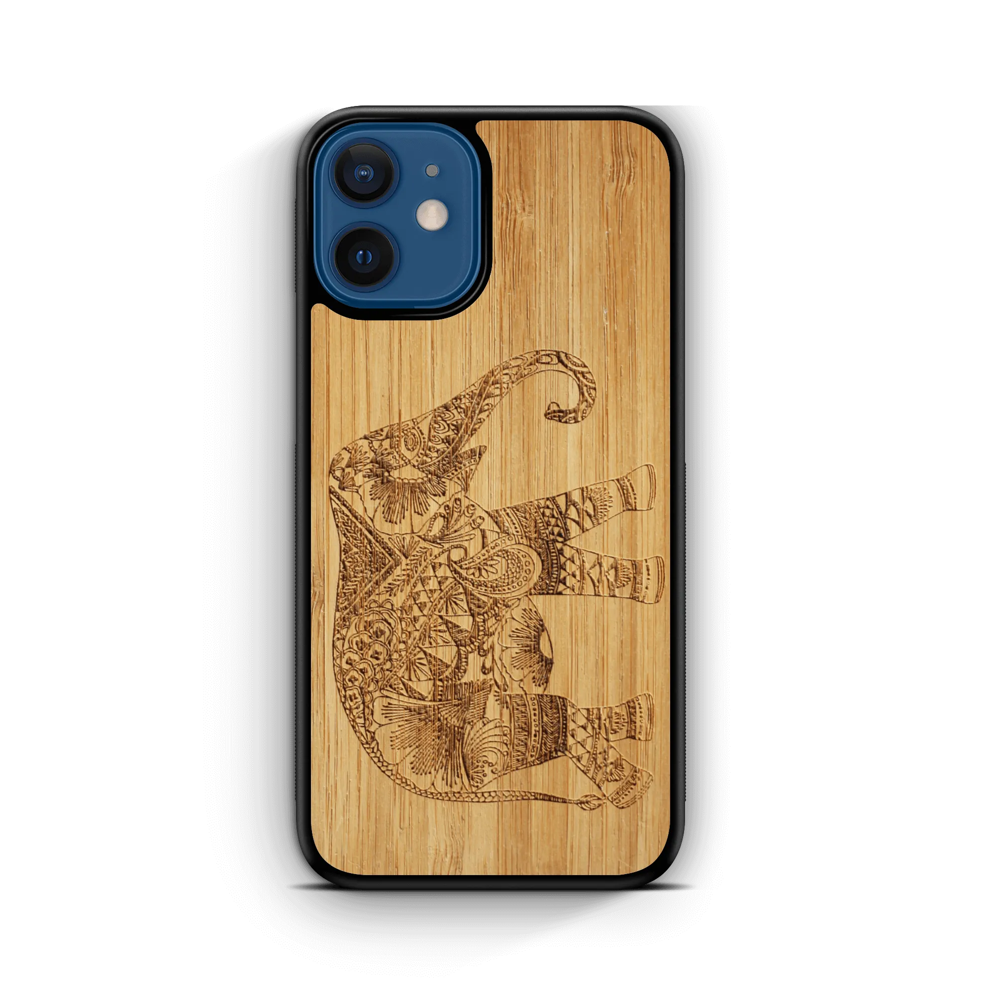 Slim Wooden Phone Case (Bamboo Asian Elephant)