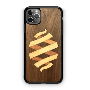 Slim Wooden Phone Case | Bio Fire 3-Wood Inlay