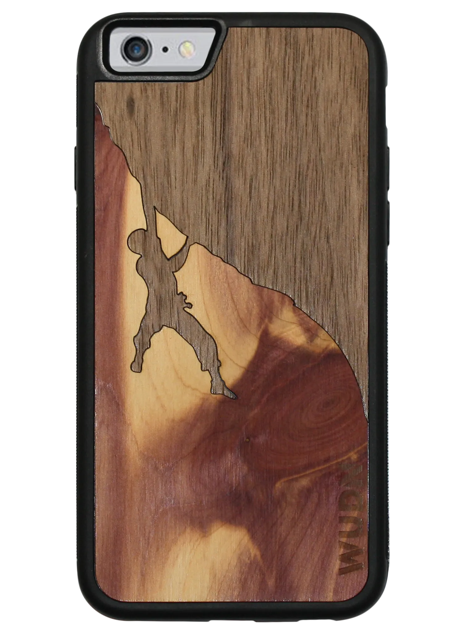 Slim Wooden Phone Case (Rock Climber Inlay)