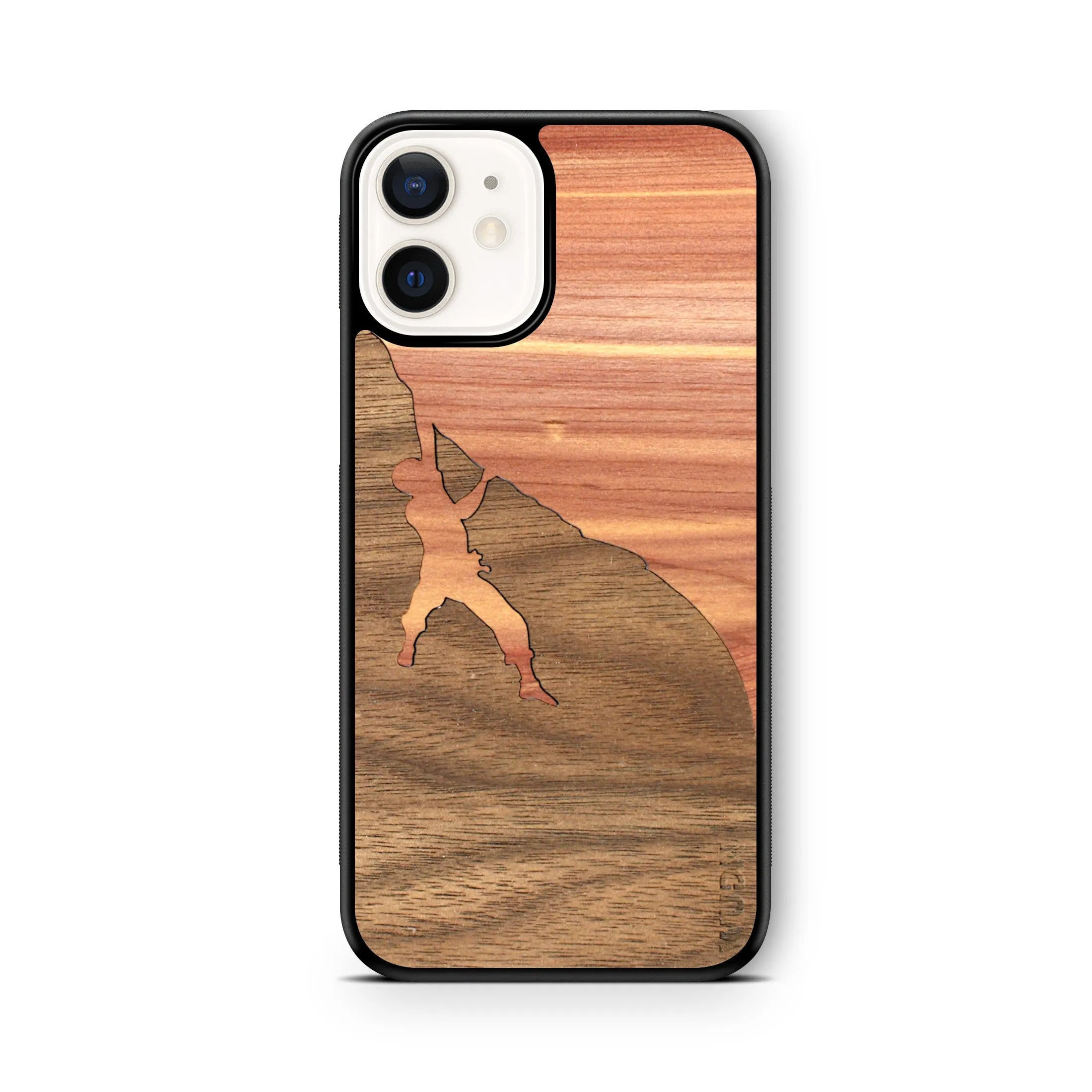 Slim Wooden Phone Case (Rock Climber Inlay)
