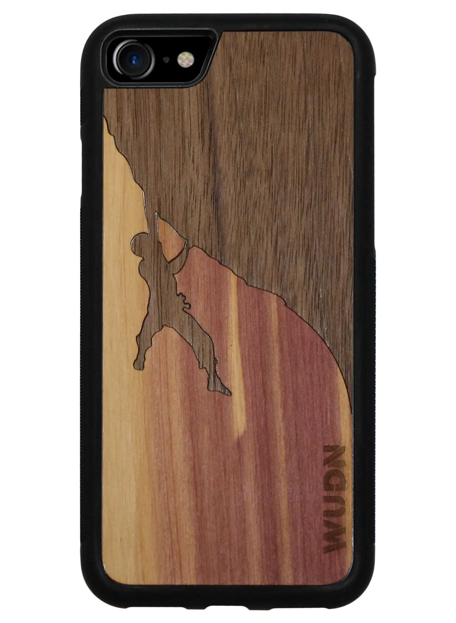 Slim Wooden Phone Case (Rock Climber Inlay)