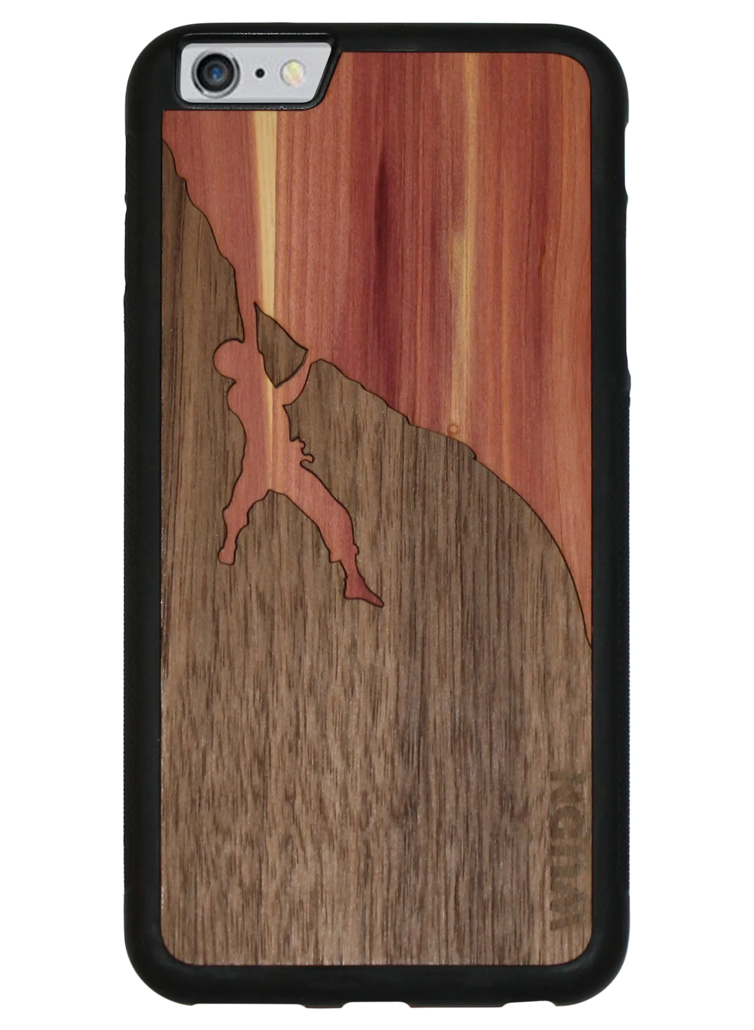 Slim Wooden Phone Case (Rock Climber Inlay)