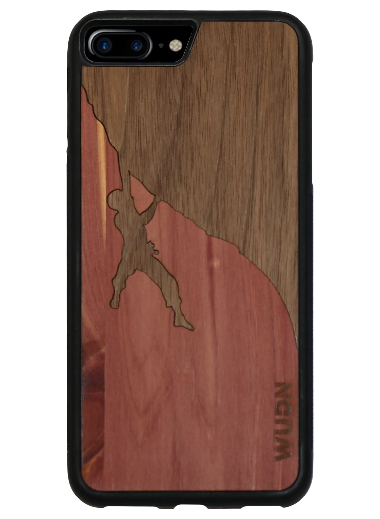 Slim Wooden Phone Case (Rock Climber Inlay)