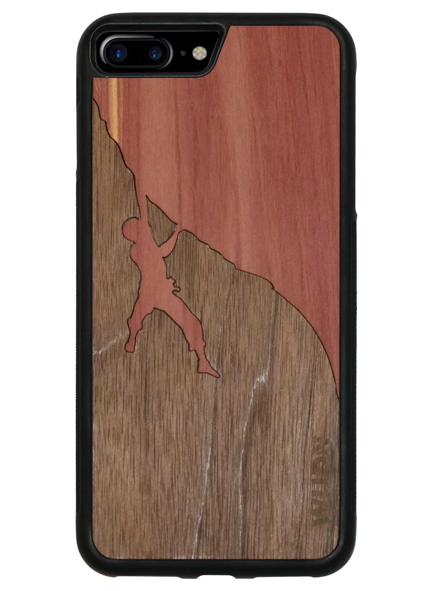 Slim Wooden Phone Case (Rock Climber Inlay)