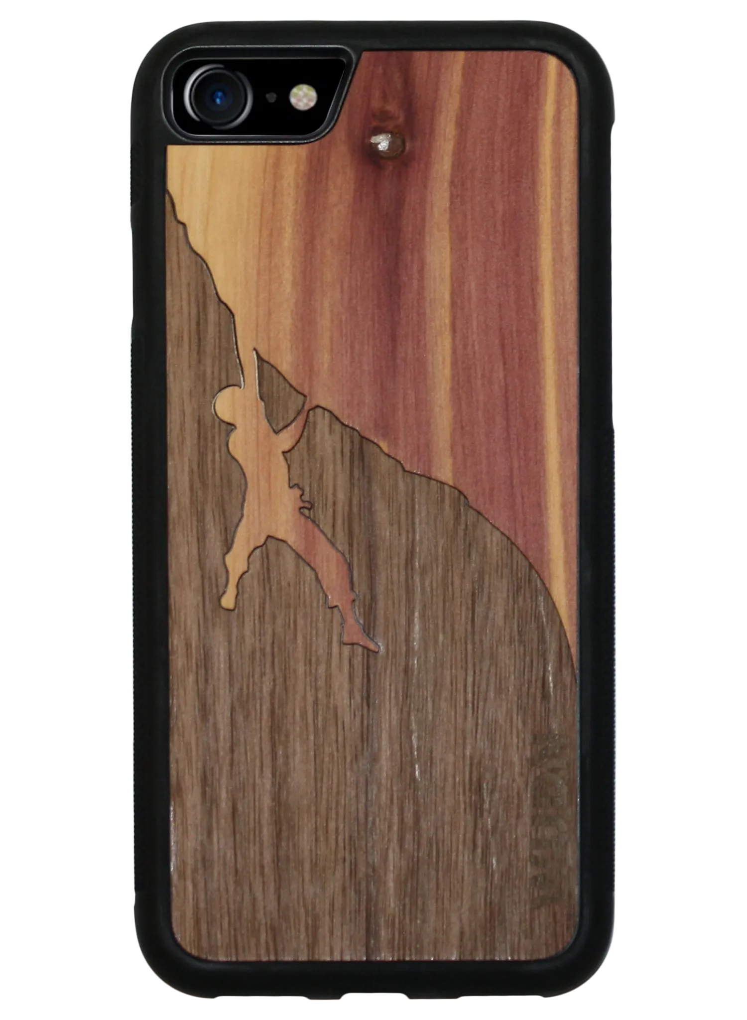Slim Wooden Phone Case (Rock Climber Inlay)