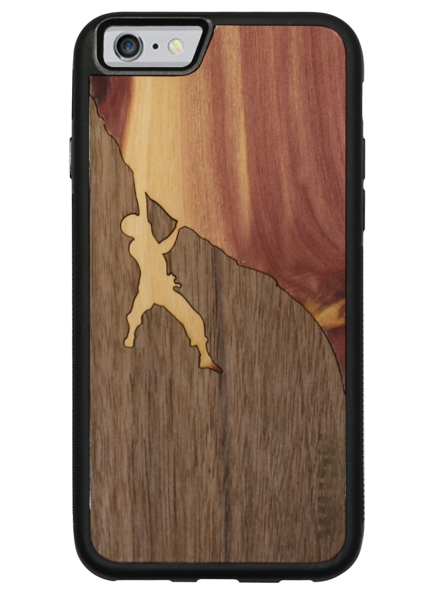 Slim Wooden Phone Case (Rock Climber Inlay)