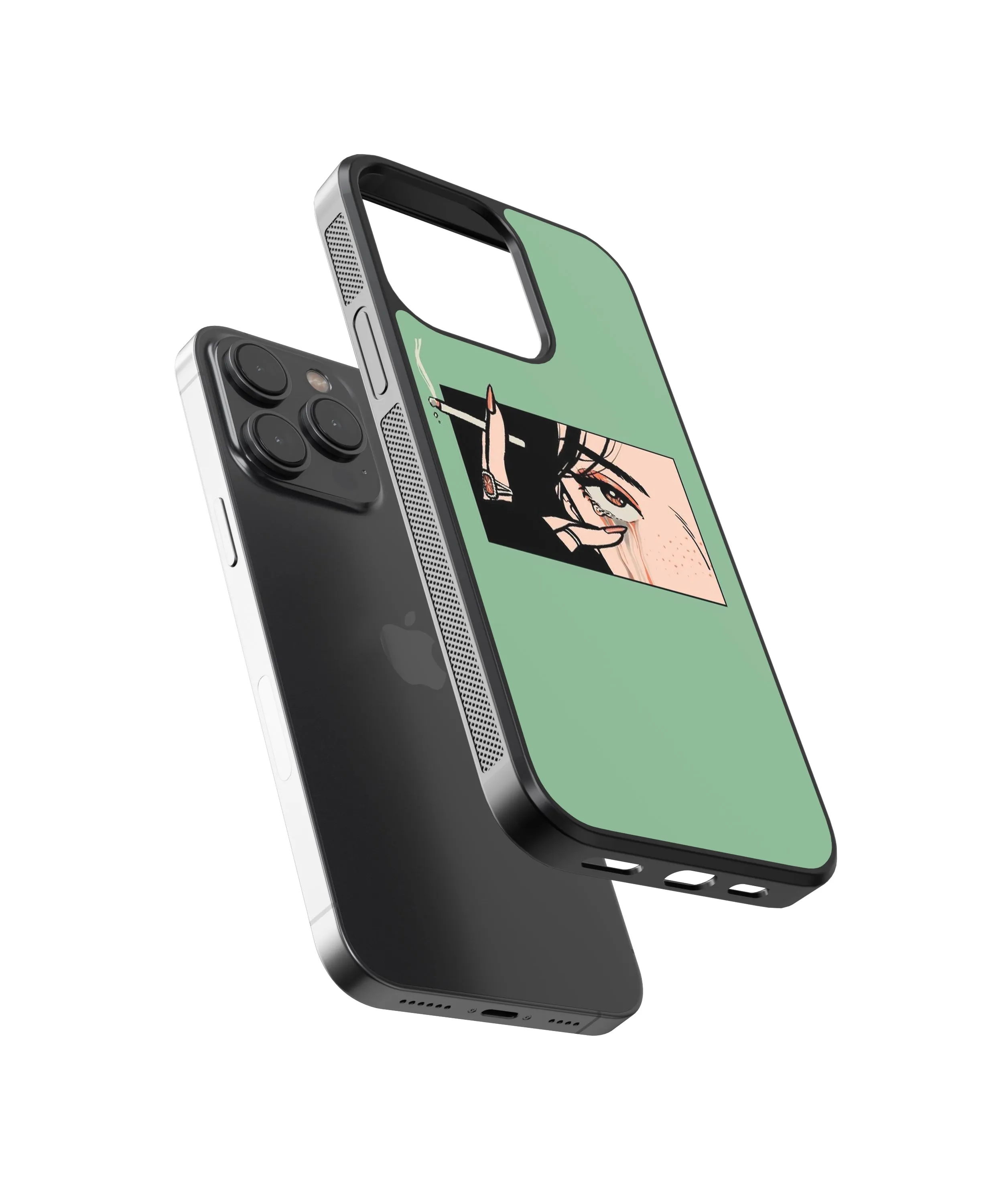 Smokey Eyes Anime Glass Phone Case Cover
