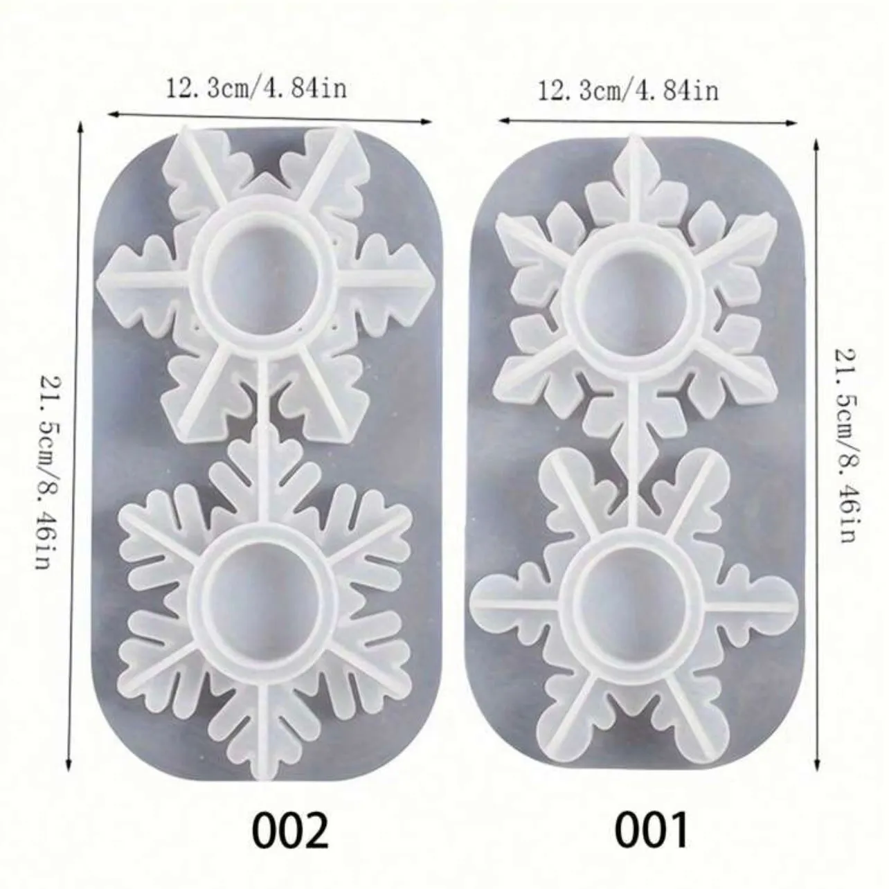 Snowflake Candle Holder Silicone Mold