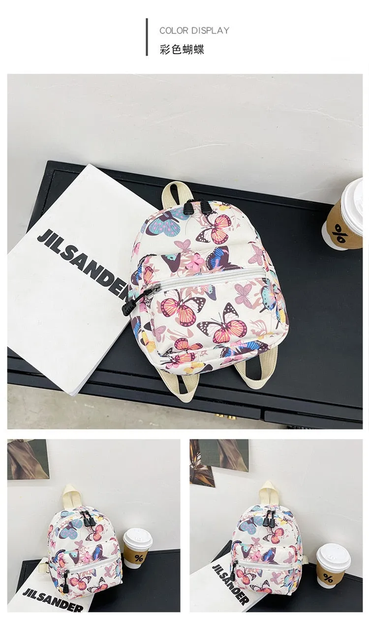 Soft Girl Mini Backpack Butterfly Print