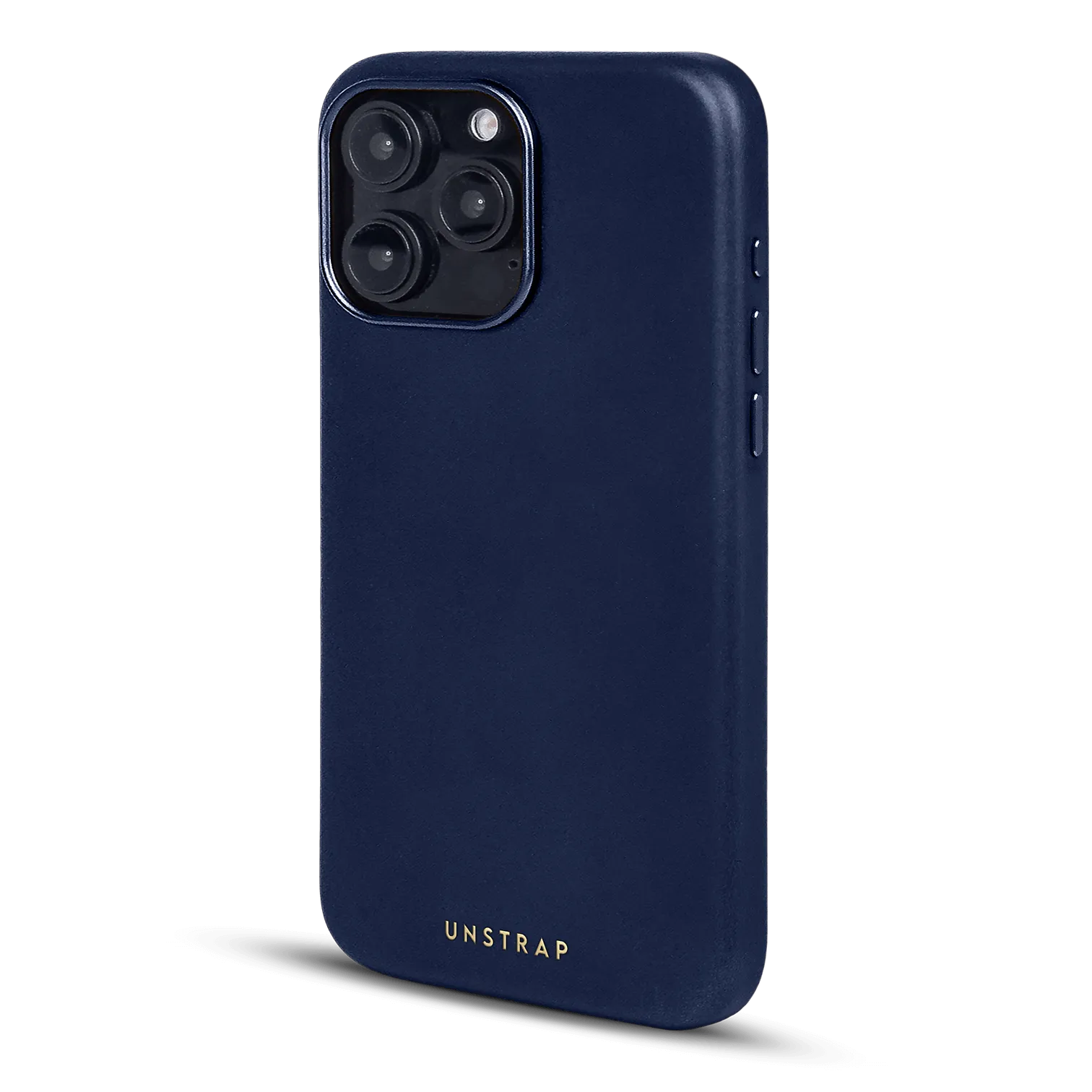 Soft Leather MagSafe iPhone Case - Navy