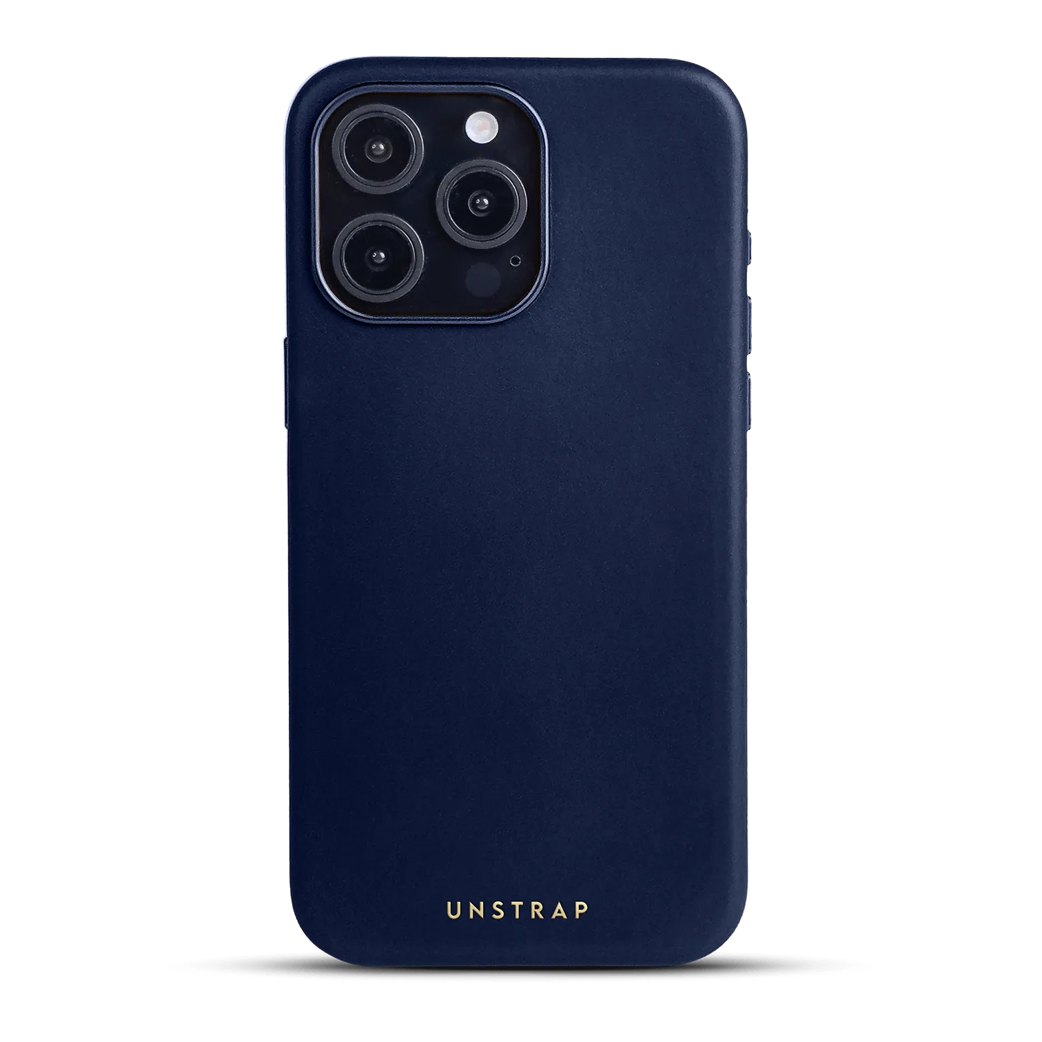 Soft Leather MagSafe iPhone Case - Navy