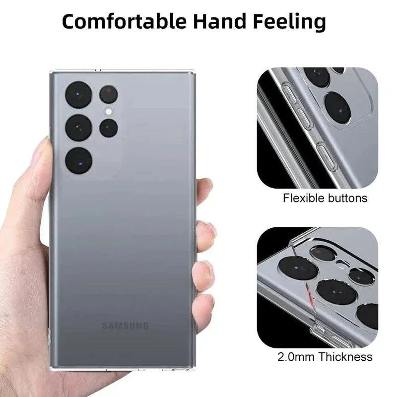 Soft Silicone Clear Phone Case For Samsung A53 A13 A52 A12 A54 A23 A32 A55 S24 S22 S21 S23 Ultra S20 FE Note 20Ultra