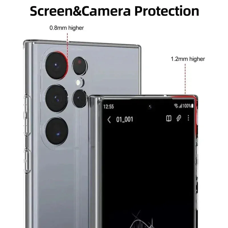 Soft Silicone Clear Phone Case For Samsung A53 A13 A52 A12 A54 A23 A32 A55 S24 S22 S21 S23 Ultra S20 FE Note 20Ultra